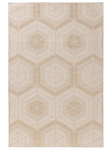 benuta Nest Teppich Bronco - Creme 120x170 cm - Kunstfaser - Outdoor geeignet - Rechteckig & im Style: Geometrisch, Minimalistisch - Pflegeleicht für Wohnzimmer Schlafzimmer benuta Nest Teppich Bronco - Creme 120x170 cm - Kunstfaser - Outdoor geeignet - Rechteckig & im Style: Geometrisch, Minimalistisch - Pflegeleicht für Wohnzimmer Schlafzimmer von benuta