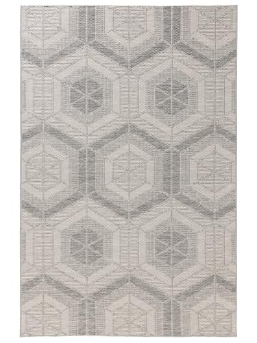 benuta Nest Teppich Bronco - Grau 80x150 cm - Kunstfaser - Outdoor geeignet - Rechteckig & im Style: Geometrisch, Minimalistisch - Pflegeleicht für Wohnzimmer Schlafzimmer von benuta