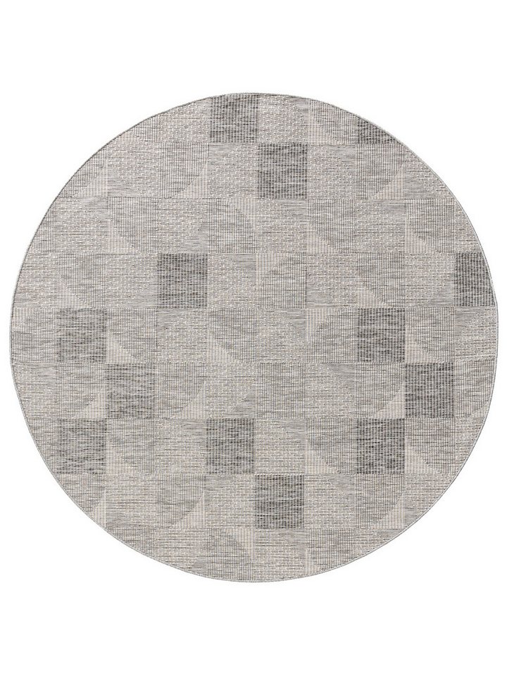 benuta Outdoorteppich Bronco, rund, Höhe: 5 mm, Kunstfaser, Berber, Ethno-Style, Wohnzimmer von benuta