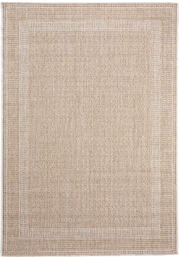 benuta PLUS In- & Outdoor-Teppich Cleo Cream/Beige 80x150 cm - Outdoor-Teppich für Balkon & Garten von benuta