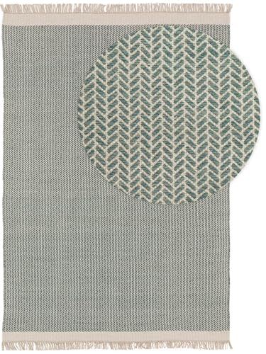 benuta Pure Wollteppich Kim - Mint 160x230 cm - Baumwolle,Wolle - Rechteckig & im Style: Ikat, Hygge & Cozy, Minimalistisch - Pflegeleicht für Wohnzimmer Schlafzimmer benuta Pure Wollteppich Kim - Mint 160x230 cm - Baumwolle,Wolle - Rechteckig & im Style: Ikat, Hygge & Cozy, Minimalistisch - Pflegeleicht für Wohnzimmer Schlafzimmer von benuta