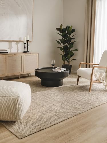 benuta Pure Wollteppich Rocco - Wolle - Rechteckig & im Style: Uni, Hygge & Cozy, Minimalistisch - Pflegeleicht für Wohnzimmer Schlafzimmer, Taupe, 300x400 cm von benuta