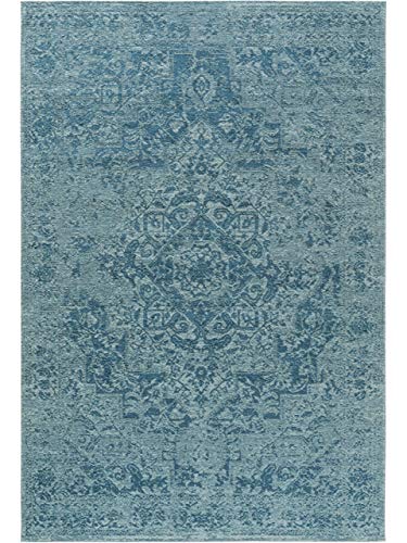 benuta pop Flachgewebeteppich Tosca - Kunstfaser - Rechteckig & im Style: Vintage, Orient Style - Pflegeleicht für Wohnzimmer Schlafzimmer | Blau | 115x180 cm von benuta