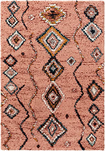 benuta Trends Hochflor Shaggyteppich Gobi Rosa 120x170 cm - Langflor Teppich für Wohnzimmer von benuta