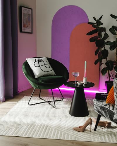 benuta pop Teppich Mars - Kunstfaser - Outdoor geeignet - Rechteckig & im Style: Abstrakt, Geometrisch, Elegant, Minimalistisch - Pflegeleicht für Wohnzimmer Schlafzimmer, Cream, 80x150 cm von benuta