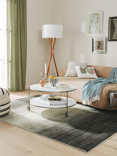 benuta pop Teppich Laury - Kunstfaser - Rechteckig & im Style: Uni, Elegant, Minimalistisch - Pflegeleicht für Wohnzimmer Schlafzimmer, Khaki, 160x230 cm von benuta