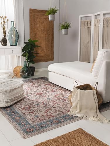 benuta pop Teppich Laury - Kunstfaser - Rechteckig & im Style: Vintage - Pflegeleicht für Wohnzimmer Schlafzimmer, Multicolor, 200x300 cm von benuta