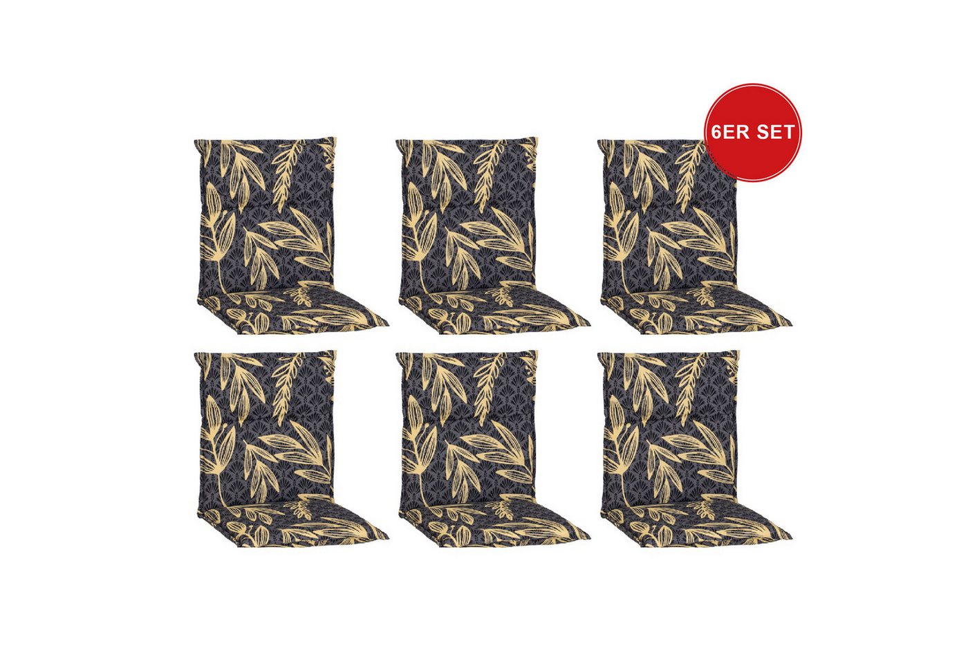 beo Polsterauflage Saumauflage Niedriglehner Barcelona im Set, (Set), Gartenstuhlauflage, Sitzauflage, Sitzkissen Outdoor, 101x50x6 cm von beo