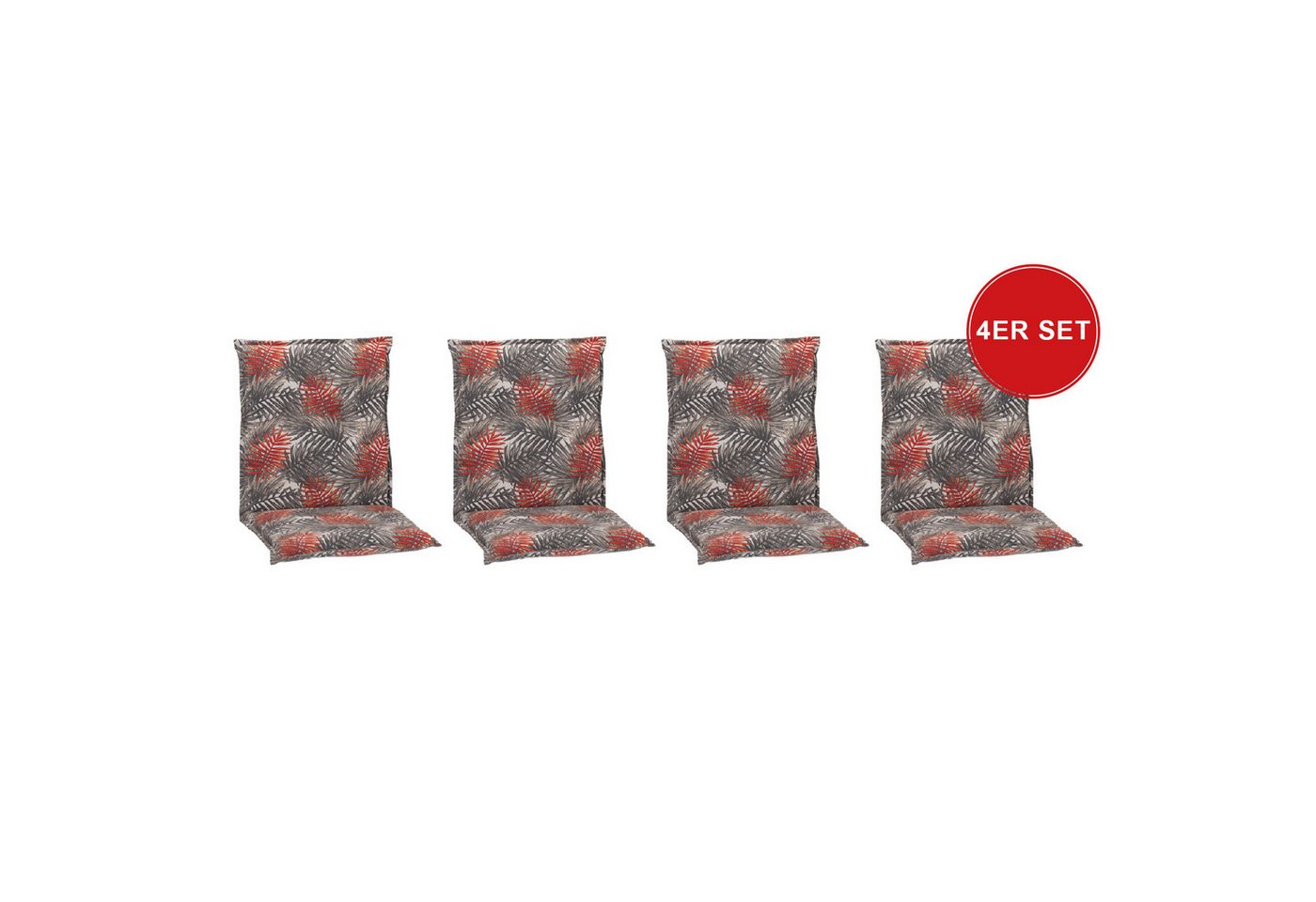 beo Polsterauflage Saumauflage Niedriglehner Barcelona im Set, (Set), Gartenstuhlauflage, Sitzauflage, Sitzkissen Outdoor, 101x50x6 cm von beo