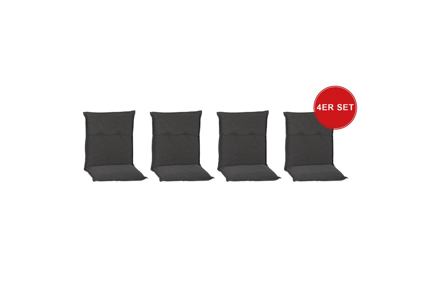 beo Polsterauflage Saumauflage Niedriglehner Barcelona im Set, (Set), Gartenstuhlauflage, Sitzauflage, Sitzkissen Outdoor, 101x50x6 cm von beo