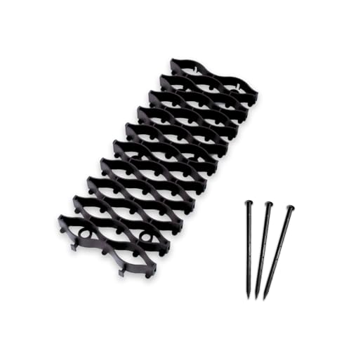 bepco Flexgitter 5er Set (48 x 20cm) – Rasengitter Geogitter – Flexible & robuste Bodenverstärkung, Mähroboter-geeignet, mit 15 Erdanker, 100% recycelter Kunststoff, für Garten & Wege von bepco