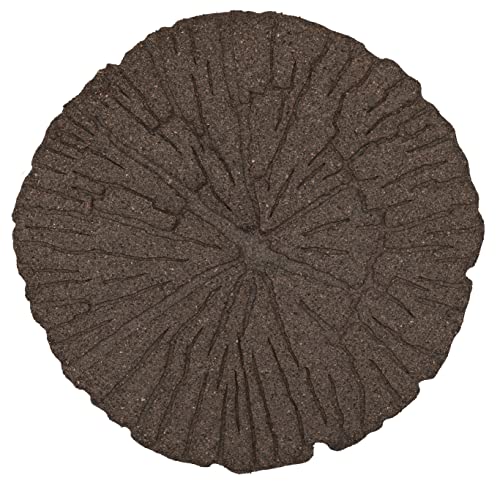 bepco Trittstein Gartenplatte Beetplatte Laufplatte Wegplatte 4er-Set, Gummi (4er-Set Trittsteine Baumscheibe aus recycelten Gummi, Ø 46 x 1,7 cm, braun) von bepco