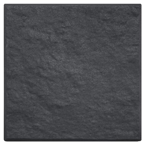 bepco Trittstein Gartenplatte Beetplatte Laufplatte Wegplatte 4er-Set, Gummi (4er-Set Trittsteine Wegplatte aus recycelten Gummi, 30,7 x 30,7 x 3 cm, Graphite) von bepco