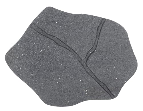 bepco Trittstein Gartenplatte Beetplatte Laufplatte Wegplatte 4er-Set, Gummi (4er-Set Trittsteine "Wegstein" aus recycelten Gummi, 51 x 38 x 2,3cm, grau) von bepco