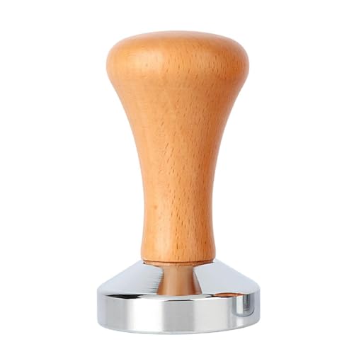 bephible Espresso-Tamper, Kaffeebohnen, Edelstahl mit Holzgriff, rostfrei, Geschmacksverstärker, Barista-Werkzeug, abnehmbare Presse für Holzfarbe, 51 mm von bephible