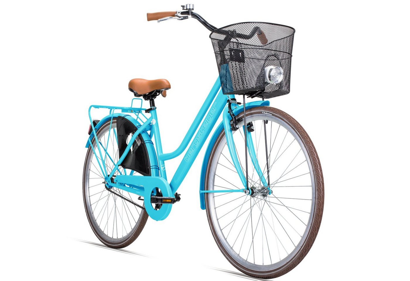 bergsteiger Cityrad Amsterdam 26, 28 Zoll Damenfahrrad, ab 150 cm, Korb, 1 Gang von bergsteiger