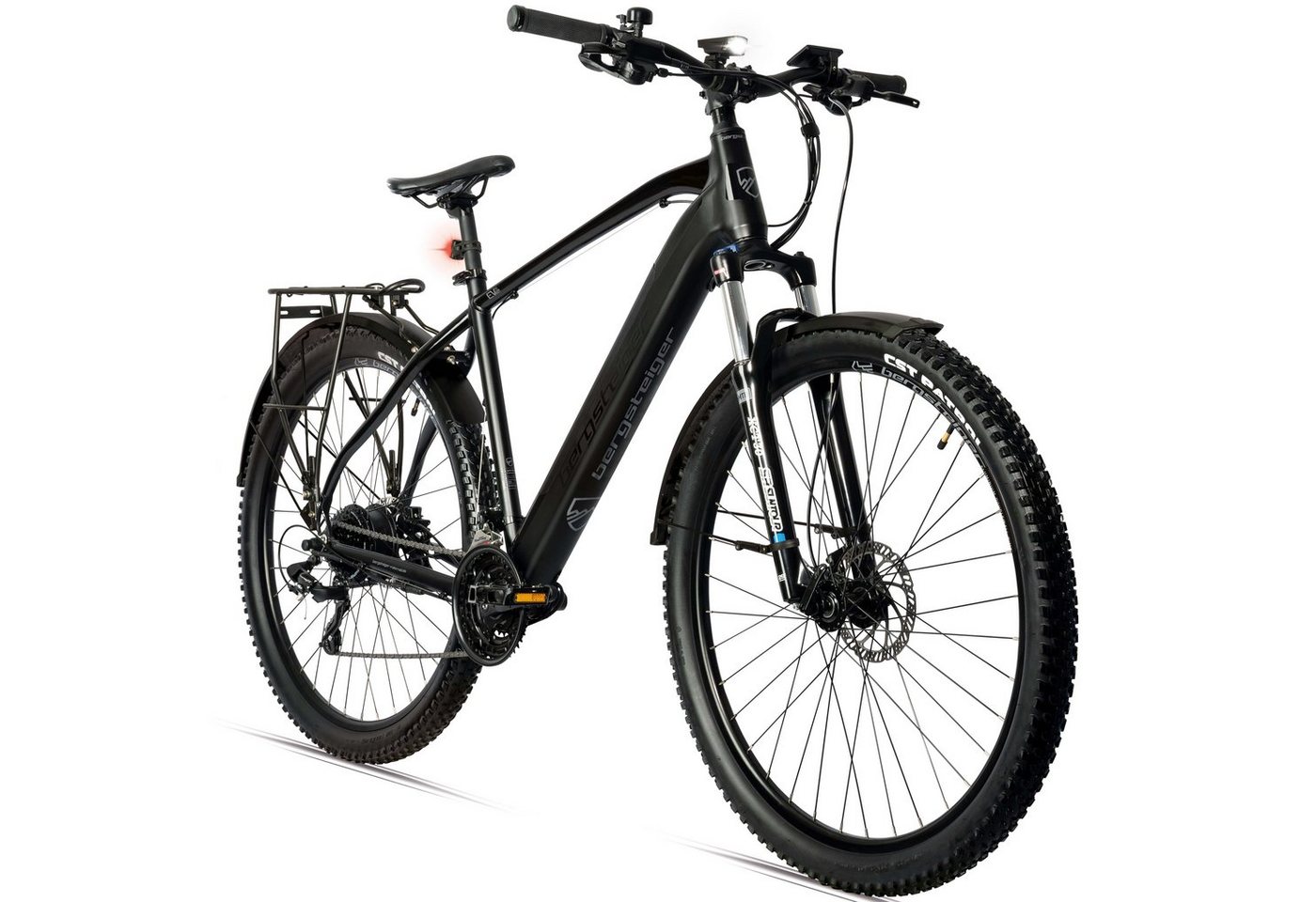 bergsteiger E-Bike Cannock E-Mountainbike mit 250 Watt Motor, 36V 10.4Ah & 12Ah Akku, Kettenschaltung, Heckmotor von bergsteiger