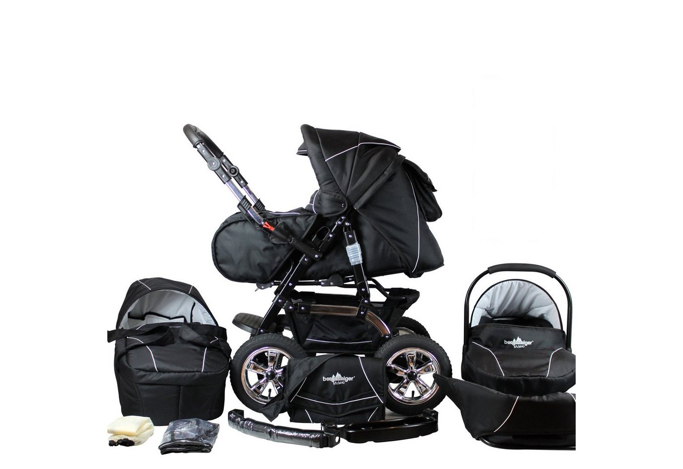 bergsteiger Kombi-Kinderwagen Milano, (10-tlg) von bergsteiger