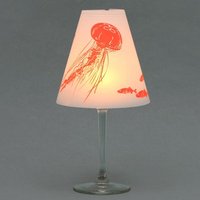 Helene Am Meer 3 Stk. Weinglas Lampenschirme Aus Pergament Druck Neon Organge von berlindesign