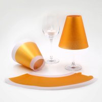 Poetry Light 3 Goldene Lampenschirme Für Weingläser Mit Teelicht Aus Transparentpapier Zum Zusammenstecken von berlindesign