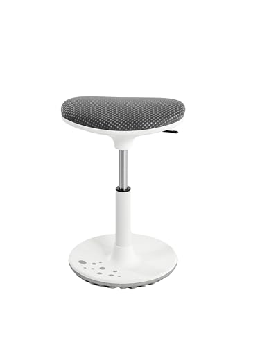 Creo Höhenverstellbar Drehhocker Arbeitshocker 360° Drehbar | Ergonomisch Sitzhocker Bürohocker | Rutschfester und sicherer Hocker (Anthrazit/Anthrazit, 40x28x76cm) von berrakcreo