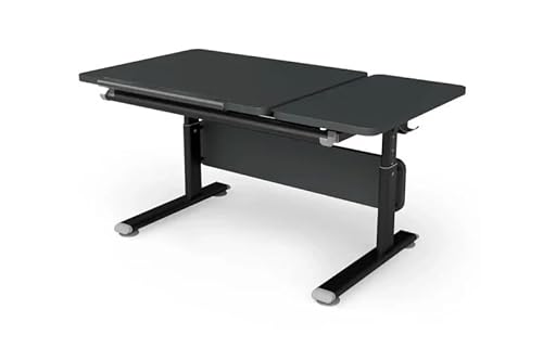 berrakcreo Höhenverstellbarer Computertisch PC-Schreibtisch Bürotisch | Ergonomischer Schreibtisch | Höhenverstellbare Schreibtischfunktion (Anthrazit/Grau) von berrakcreo