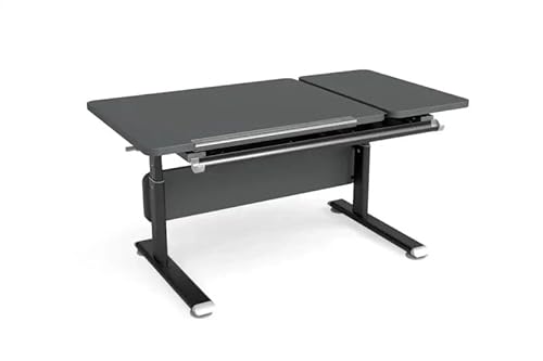 berrakcreo Höhenverstellbarer Computertisch mit Schubladen PC-Schreibtisch Büroschreibtisch | Ergonomischer Schreibtisch mit Schubladen | Höhenverstellbare Schreibtischfunktion (Anthrazit/Grau) von berrakcreo