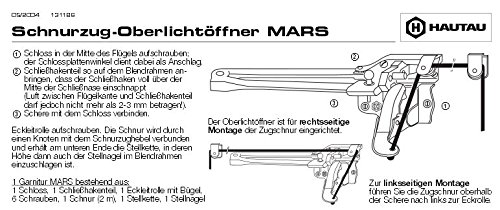 HAUTAU Schnurzug - Öffner MARS Oberlichtöffner von beschlagswelt ott