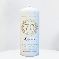Kerze Zum 70 Geburtstag Mit Namen Und Zahl Personalisiert - Geburtstagskerze Kerze Zum 70 Geburtstag Mit Namen Und Zahl Personalisiert - Geburtstagskerze von besondereKerze