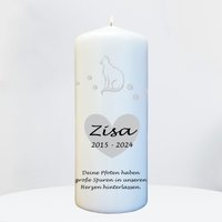 Trauerkerze Katze Mit Namen Und Trauerspruch Personalisiert - Kerze Für Verstorbene Katzen Trauerkerze Katze Mit Namen Und Trauerspruch Personalisiert - Kerze Für Verstorbene Katzen von besondereKerze