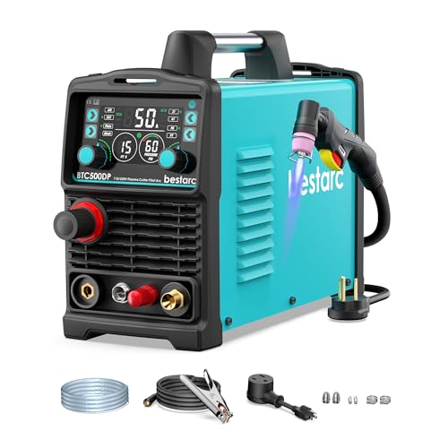 bestarc Plasmaschneider, Pilot Arc [Luftsensor-Technologie] 110/220 V BTC500DP 10. Generation, 50 Amps Bildschirm Display Digitale Plasmaschneidmaschine (BTC500DP 10GEN 110/220V) von bestarc