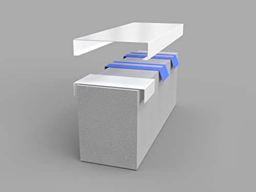 Alu-Mauerabdeckung Komplettsystem - Abdeckung 1,0 m inkl. 2x Schnapphalter und 1x Stoßblech - Größe: XS, Farbe: Weiß RAL 9016 Alu-Mauerabdeckung Komplettsystem - Abdeckung 1,0 m inkl. 2x Schnapphalter und 1x Stoßblech - Größe: XS, Farbe: Weiß RAL 9016 von bestell-dein-Blech