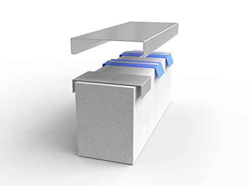 Alu-Mauerabdeckung Komplettsystem - Abdeckung 1,0 m inkl. 2x Schnapphalter und 1x Stoßblech - Größe: XS, Farbe: Grau RAL 9006 Alu-Mauerabdeckung Komplettsystem - Abdeckung 1,0 m inkl. 2x Schnapphalter und 1x Stoßblech - Größe: XS, Farbe: Grau RAL 9006 von bestell-dein-Blech