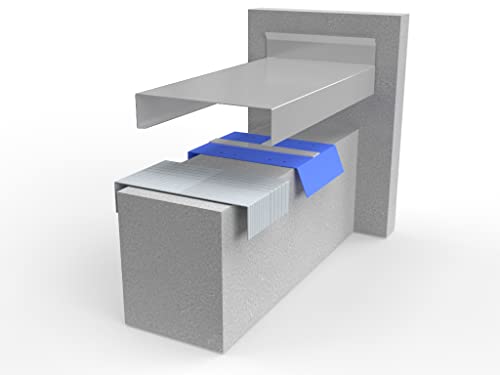 Alu-Mauerabdeckung Komplettsystem - Wandanschluss inkl. 1x Schnapphalter und 1x Stoßblech - Größe: XL, Farbe: Grau RAL 9006 Alu-Mauerabdeckung Komplettsystem - Wandanschluss inkl. 1x Schnapphalter und 1x Stoßblech - Größe: XL, Farbe: Grau RAL 9006 von bestell-dein-Blech