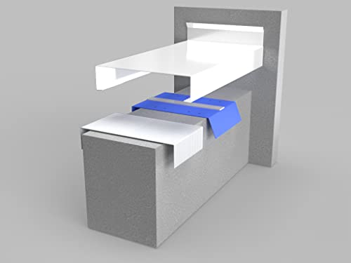 Alu-Mauerabdeckung Komplettsystem - Wandanschluss inkl. 1x Schnapphalter und 1x Stoßblech - Größe: XL, Farbe: Weiß RAL 9016 Alu-Mauerabdeckung Komplettsystem - Wandanschluss inkl. 1x Schnapphalter und 1x Stoßblech - Größe: XL, Farbe: Weiß RAL 9016 von bestell-dein-Blech