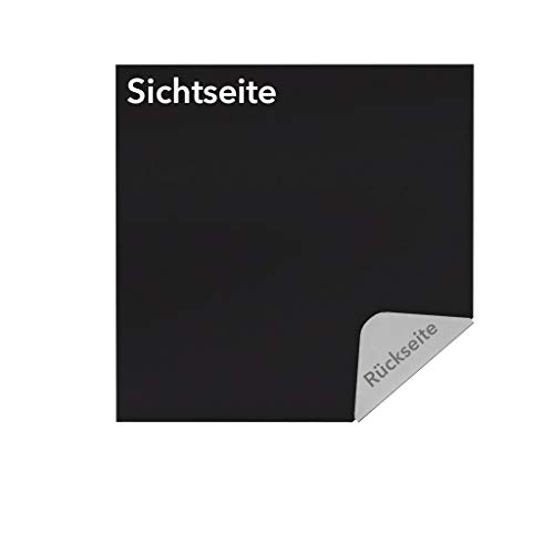 Blechzuschnitt nach Maß aus Aluminium 1,5 mm farbbeschichtet in RAL 9005 (Tiefschwarz) - einseitig mit Schutzfolie - 70 x 100 cm (700 x 1000 mm) von bestell-dein-Blech