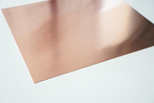 bestell-dein-Blech Metall Kupferblech 0,6 mm stark - Qualität nach DIN EN 1172 (halbhart) Zuschnitt nach Maß Größe: 10 x 10 cm (100 x 100 mm) von bestell-dein-Blech