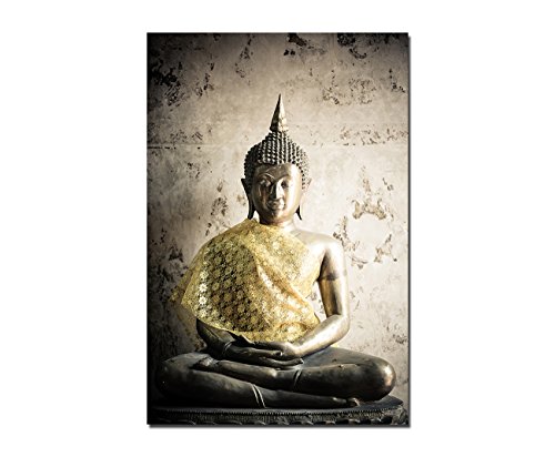 120x60cm - Buddha Thailand Statue - Bild auf Keilrahmen modern stilvoll - Bilder und Dekoration von bestforhome