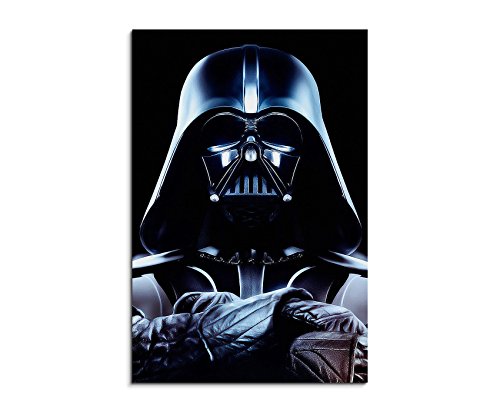 bestforhome Darth Vader 90x60cm Bild als Schoener Kunstdruck auf echter Leinwand als Wandbild auf Keilrahmen von bestforhome
