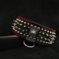 Bestia ™ "David" Echtes Leder Handgemacht Und Handgenähtes Hundehalsband Für Große Hunde.weich Gepolstert von bestiadoggear