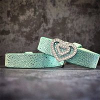 Bestia "Aquamarine" Designer Katzenhalsband. Echtes Leder. Einzigartiges Design. Handgefertigte Qualität von bestiadoggear