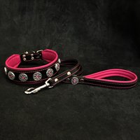 Bestia "Bijou" Set - Halsband & Leine. Altsilber Dekoration Und Schmucksteinen. Einzigartige Polsterung Für Maximalen Komfort. S Bis Xl Bestia "Bijou" Set - Halsband & Leine. Altsilber Dekoration Und Schmucksteinen. Einzigartige Polsterung Für Maximalen Komfort. S Bis Xl von bestiadoggear