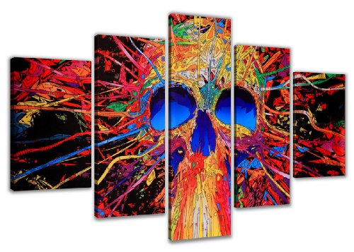 Visario 160 x 80 cm Bild auf Leinwand abstrakt bunt Totenkopf 5532-SCT deutsche Marke und Lager - Die Bilder/das Wandbild/der Kunstdruck ist fertig gerahmt Visario 160 x 80 cm Bild auf Leinwand abstrakt bunt Totenkopf 5532-SCT deutsche Marke und Lager - Die Bilder/das Wandbild/der Kunstdruck ist fertig gerahmt von Visario