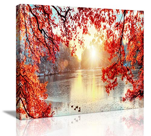 bestpricepictures 80 x 60 cm Bild auf Leinwand Natur 4015-SCT deutsche Marke und Lager - Die Bilder/das Wandbild/der Kunstdruck ist fertig gerahmt von Visario