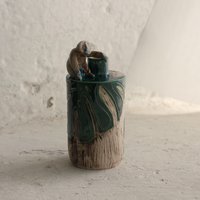Handgefertigte Vervet Affen Keramikvase Tierskulptur Blumentopf von beticeramic