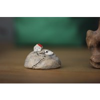 Keramik Häuser Und Schafe Auf Dem Hügel - Miniatur Haus Tiny Handgemachtes Terrarium Housewarming Geschenk von beticeramic