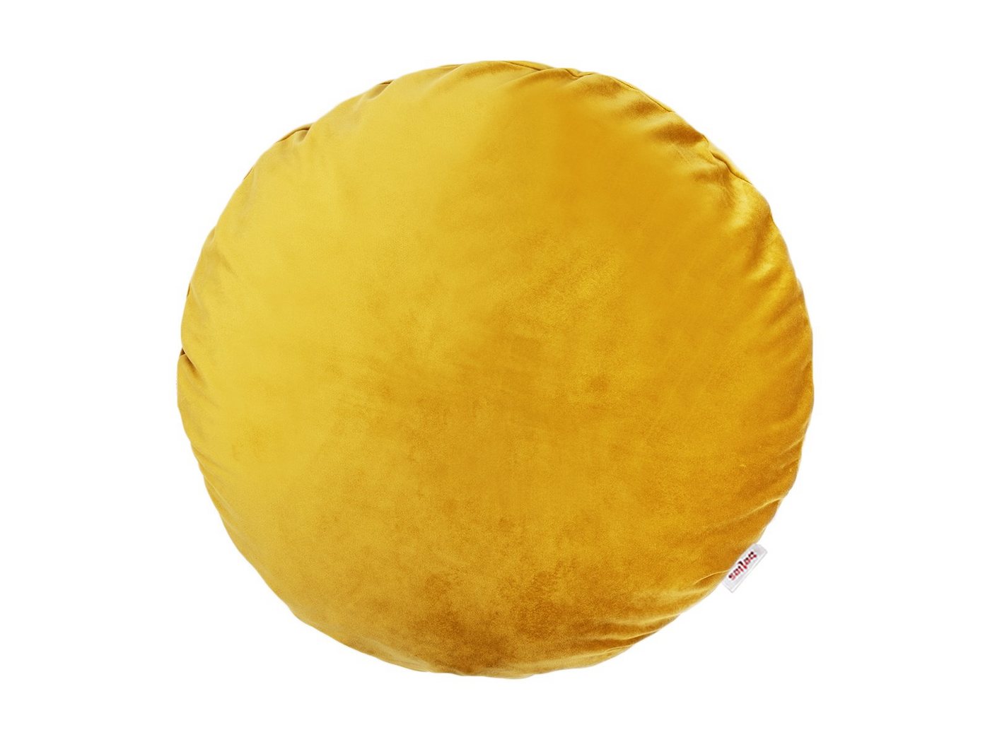 beties Kissenbezug Samt&Sonders, (1 Stück), Kissenhülle rund ca. 40 cm Samtkissen warm & weich Curry-senf von beties