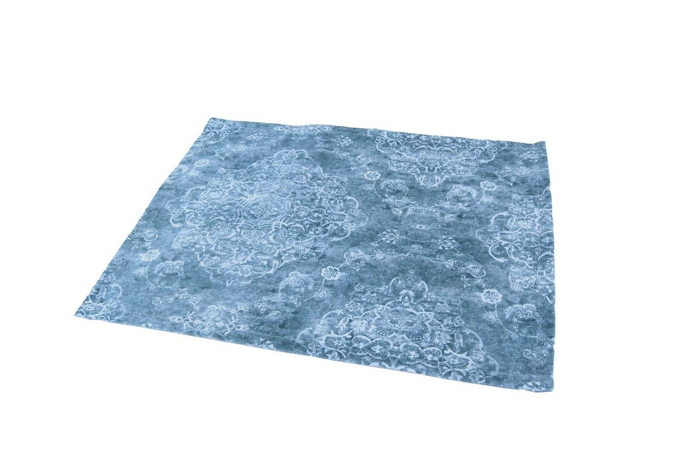 Platzset, Ritual, beties, (1 Stück Platzset), Tischset ca. 35x45 cm Tischdeko Batik-Look Ornamente wellness-blau von beties