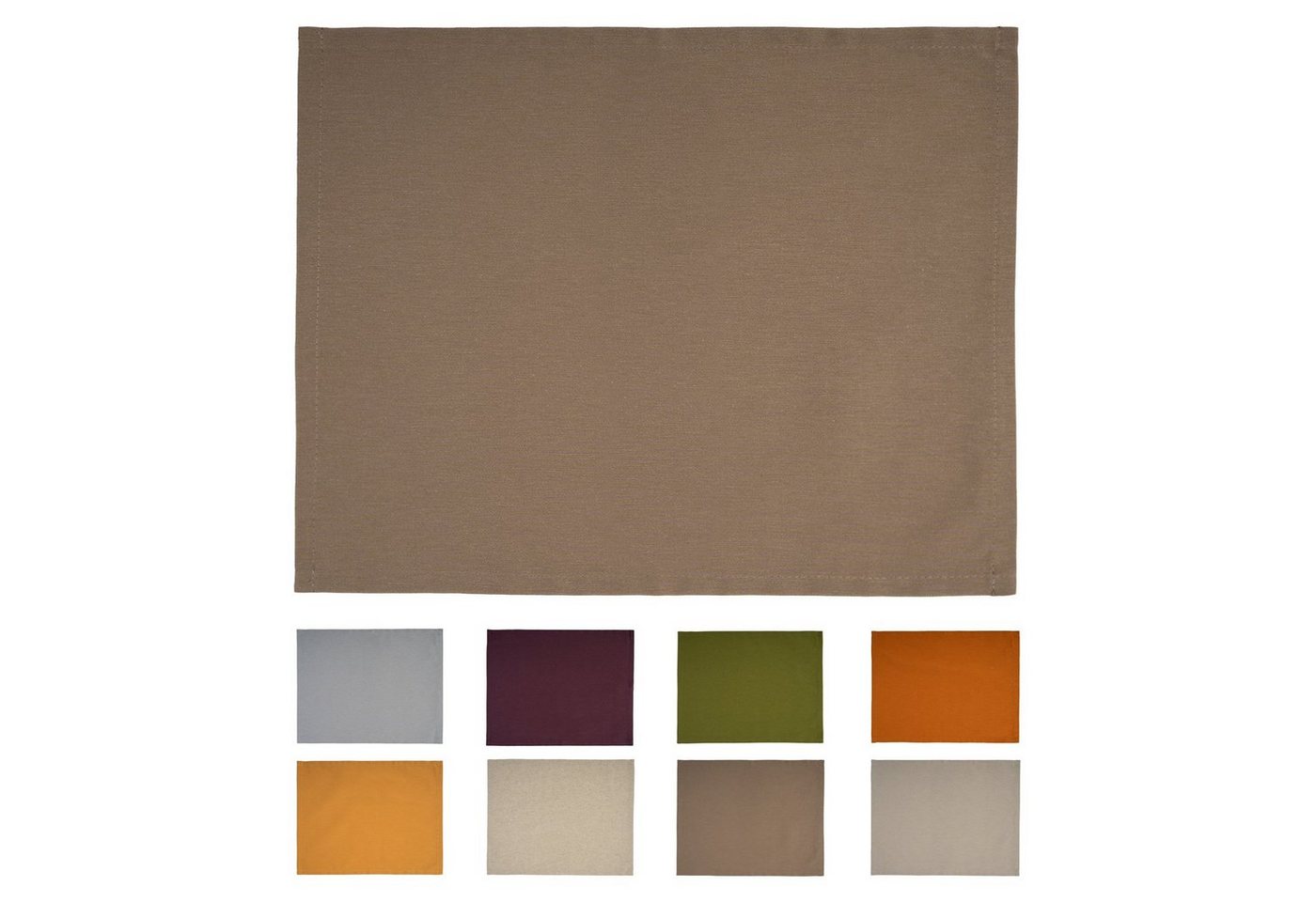Platzset, Wunschton, beties, (1-St., 1 Stück), Tischset ca. 35x45 cm, unifarben, einfarbig deep-taupe von beties