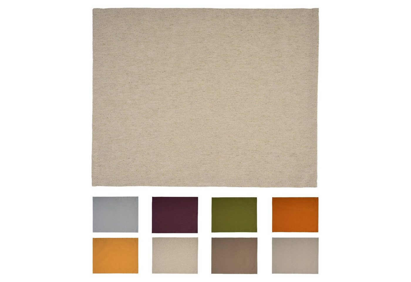 Platzset, Wunschton, beties, (1-St., 1 Stück), Tischset ca. 35x45 cm, unifarben, einfarbig melange-beige von beties